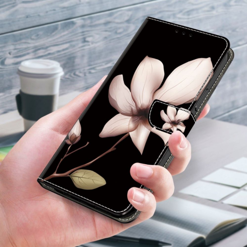 Flip Case Leren Xiaomi 14 Roze Bloem