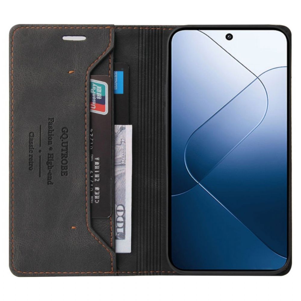 Folio-hoesje Xiaomi 14 Rfid-blokkering Gq.utrobe Bescherming Hoesje