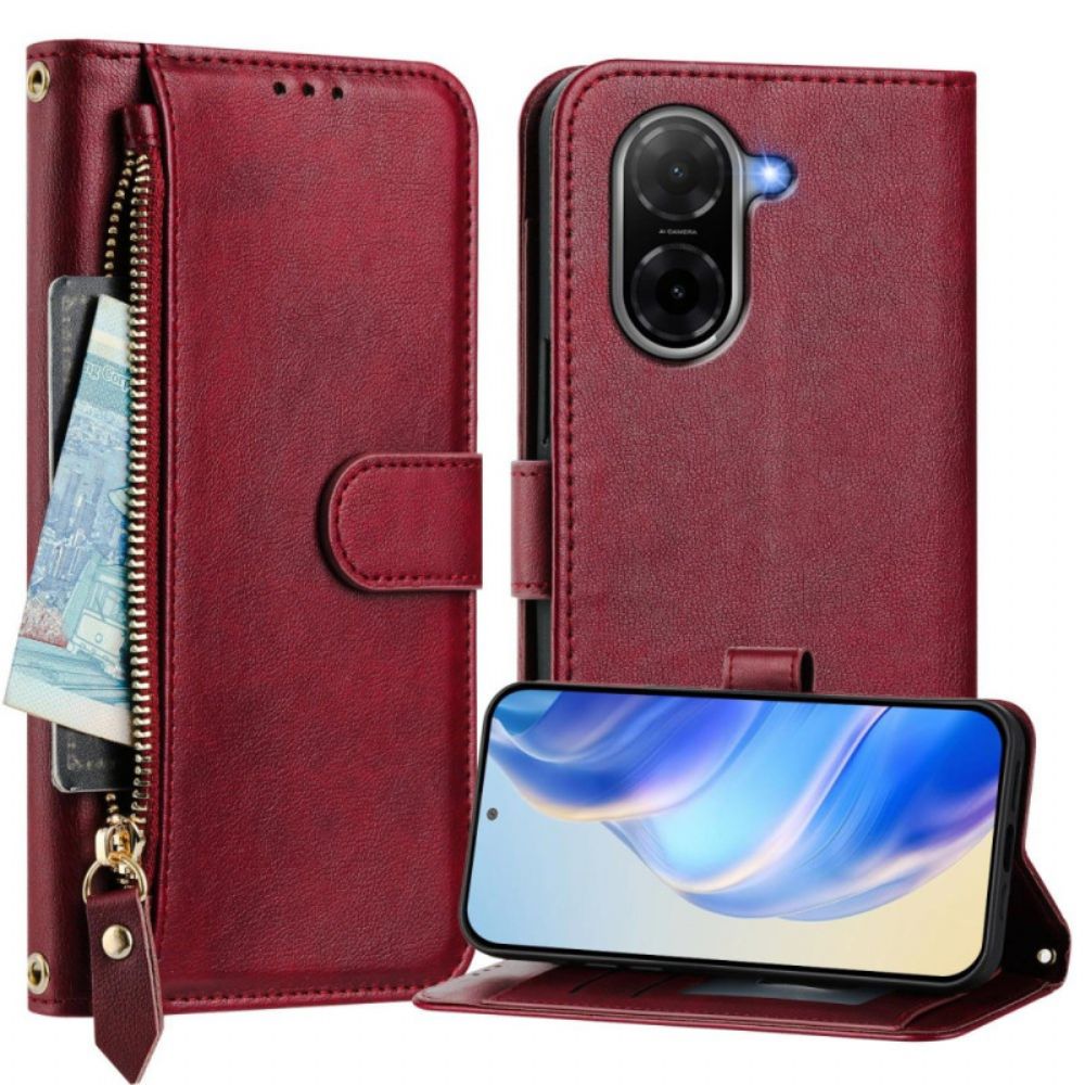 Bescherming Hoesje Poco C71 Portemonnee Met Riem