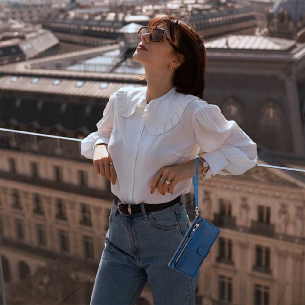 Bescherming Hoesje Poco C71 Portemonnee Met Riem