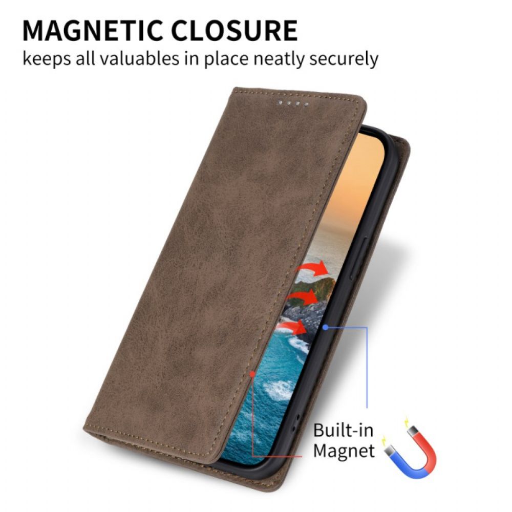 Folio-hoesje Poco C71 Bruin Kunstleer