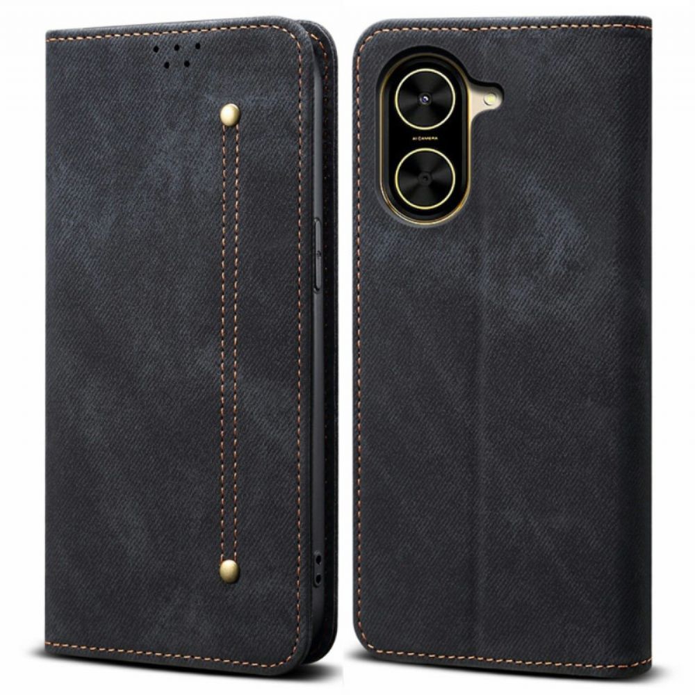 Folio-hoesje Poco C71 Denimstof