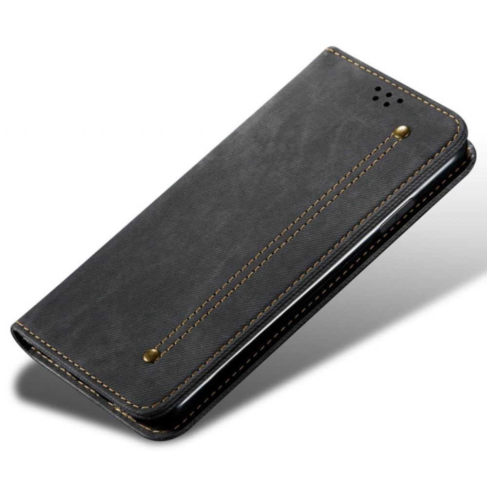 Folio-hoesje Poco C71 Denimstof
