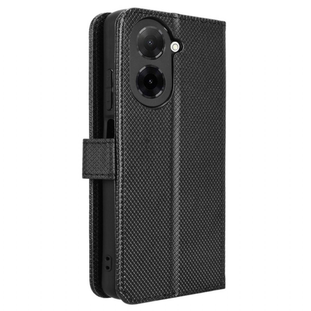 Folio-hoesje Poco C71 Gestippelde Riem