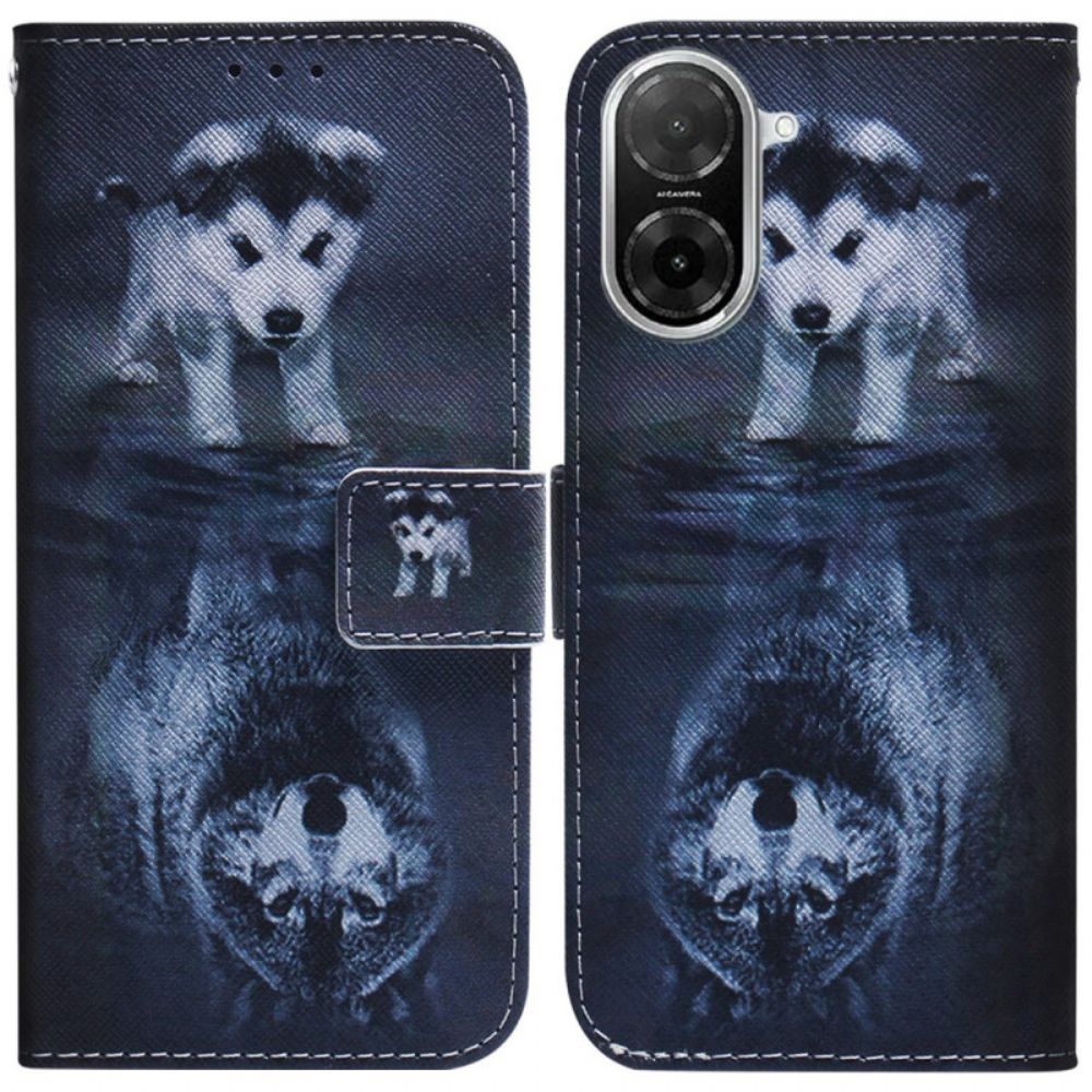 Folio-hoesje Poco C71 Telefoonhoesje Puppy Droom