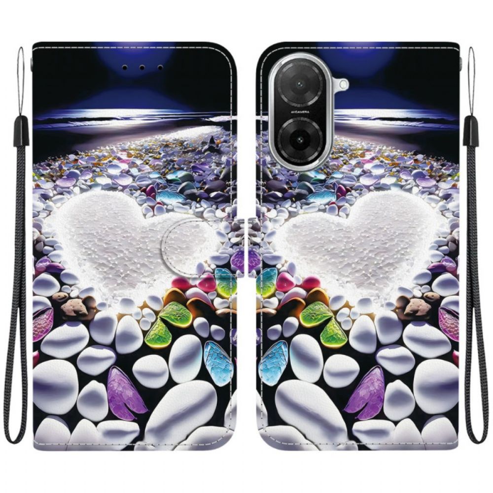 Folio-hoesje Poco C71 Wit Hart