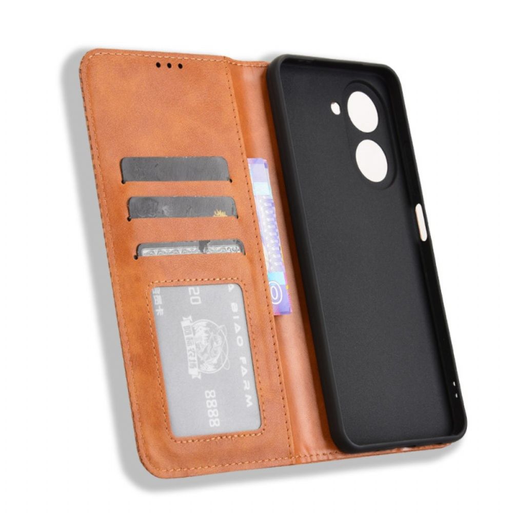 Folio-hoesje Voor Poco C71 Vintage Rand