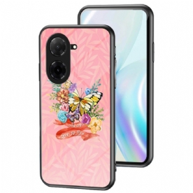 Hoesje Poco C71 Vlinder Gehard Glas Bescherming Hoesje