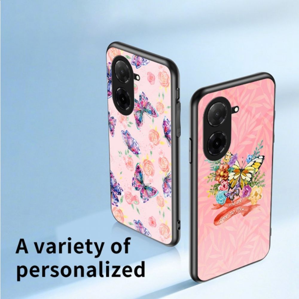 Hoesje Poco C71 Vlinder Gehard Glas Bescherming Hoesje