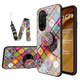 Hoesje Voor Poco C71 Patchwork Standaard En Bandje