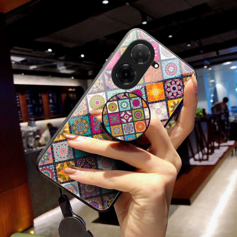 Hoesje Voor Poco C71 Patchwork Standaard En Bandje