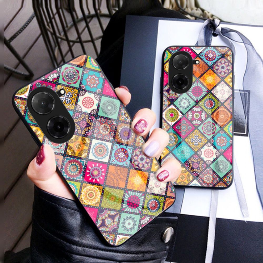 Hoesje Voor Poco C71 Patchwork Standaard En Bandje