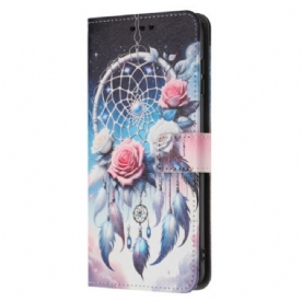 Leren Hoesje Poco C71 Bloemendromenvanger Bescherming Hoesje