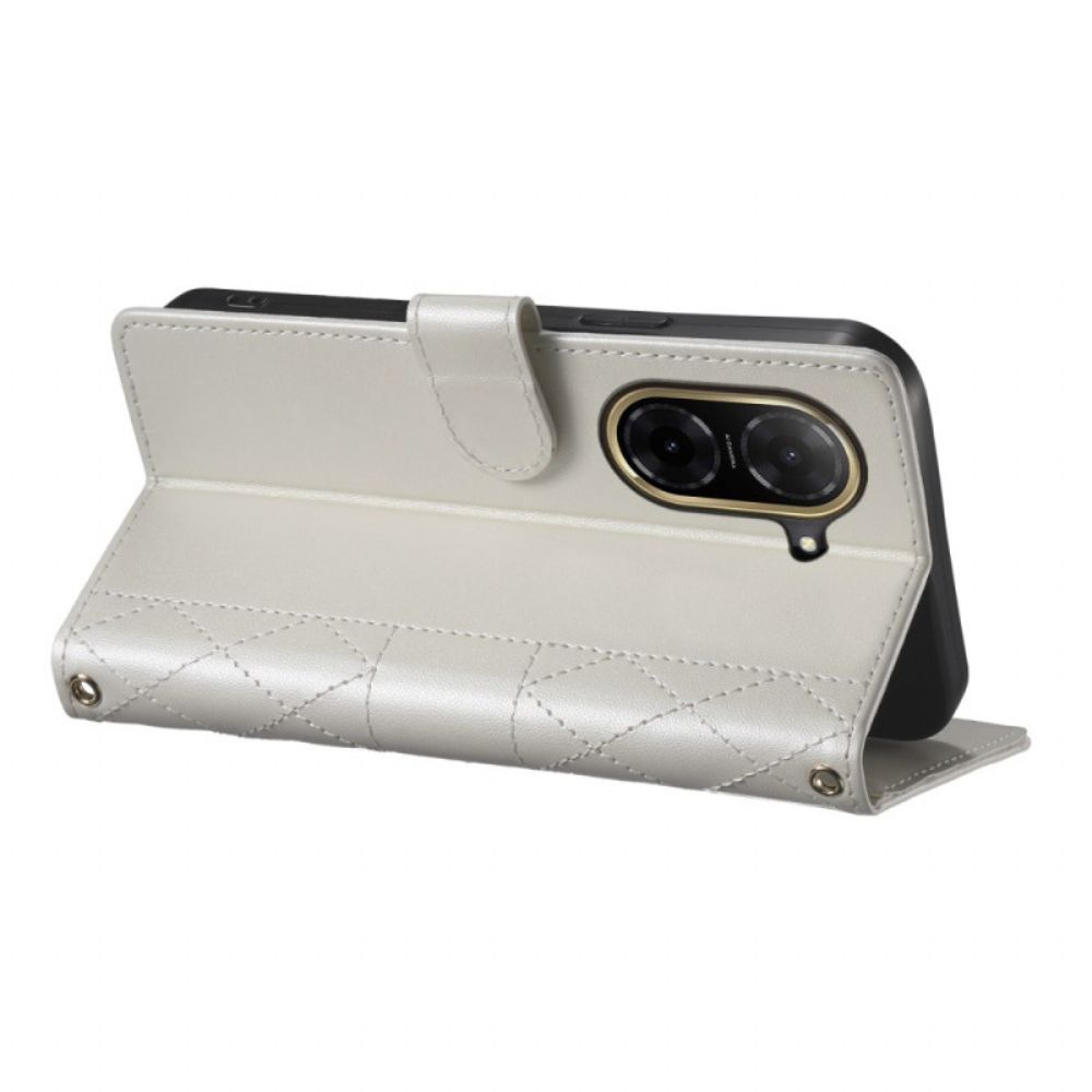 Leren Hoesje Poco C71 Gewatteerd Met Riem En Schouderriem Bescherming Hoesje