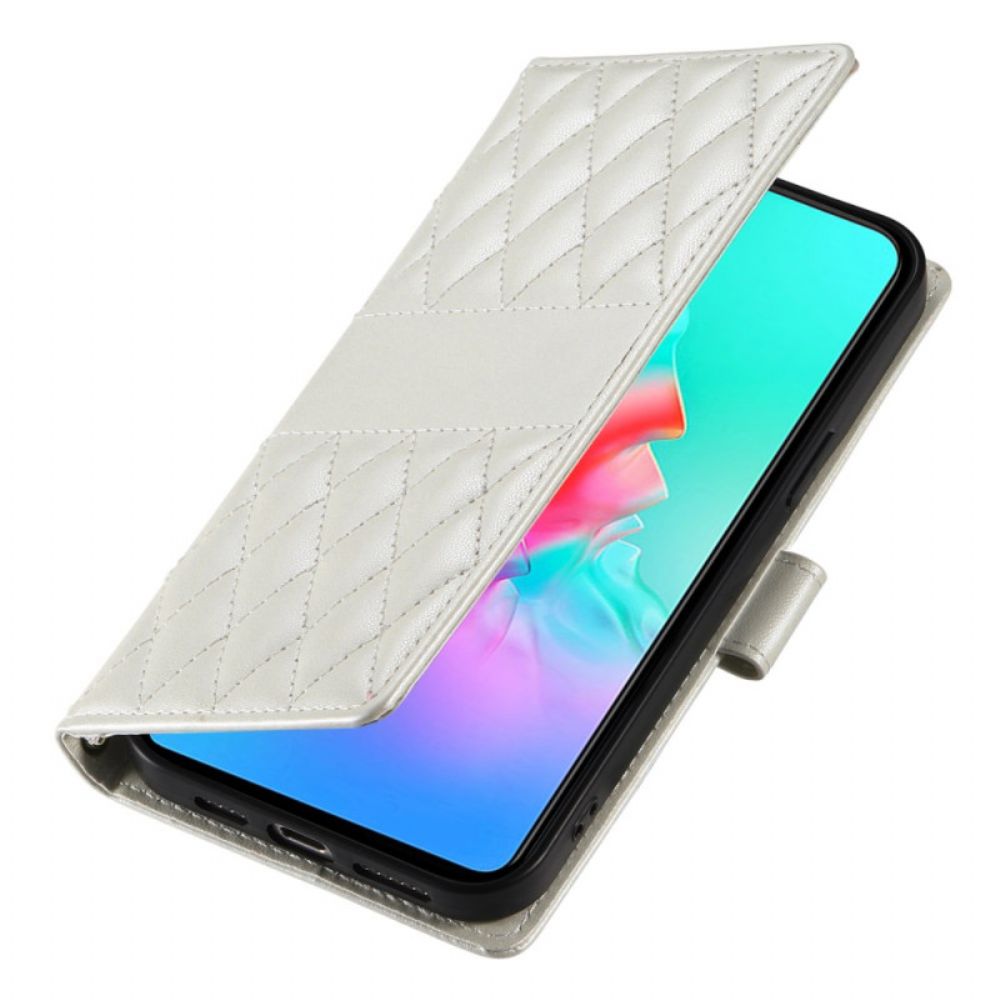 Leren Hoesje Poco C71 Gewatteerd Met Riem En Schouderriem Bescherming Hoesje