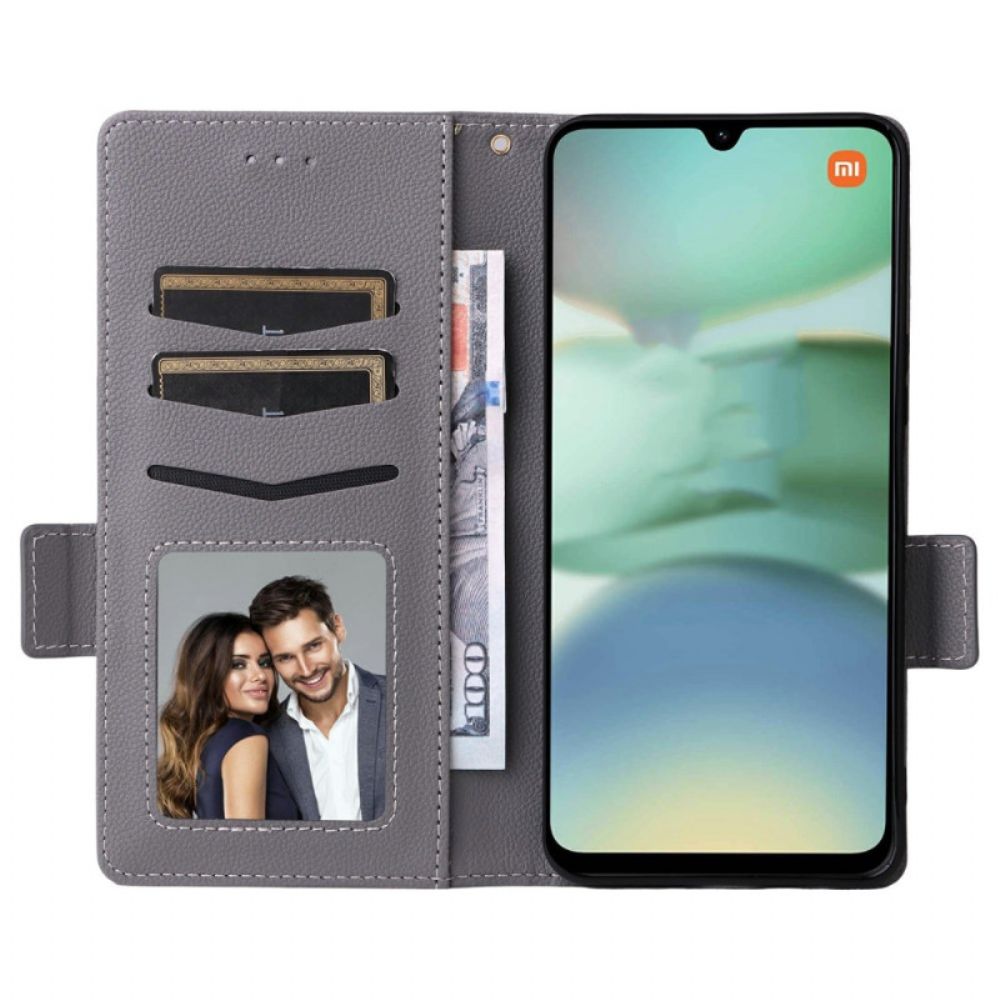 Leren Hoesje Poco C71 Koord Met Lychee-textuur