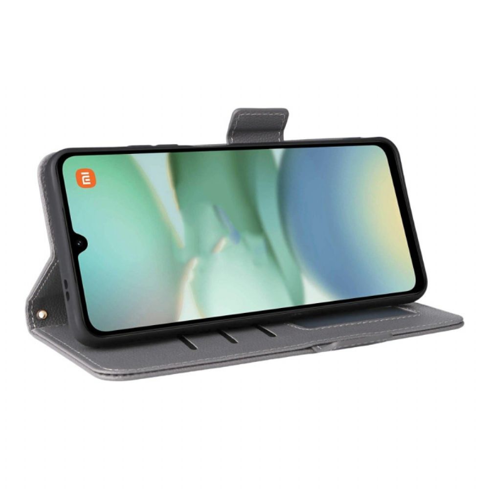 Leren Hoesje Poco C71 Koord Met Lychee-textuur