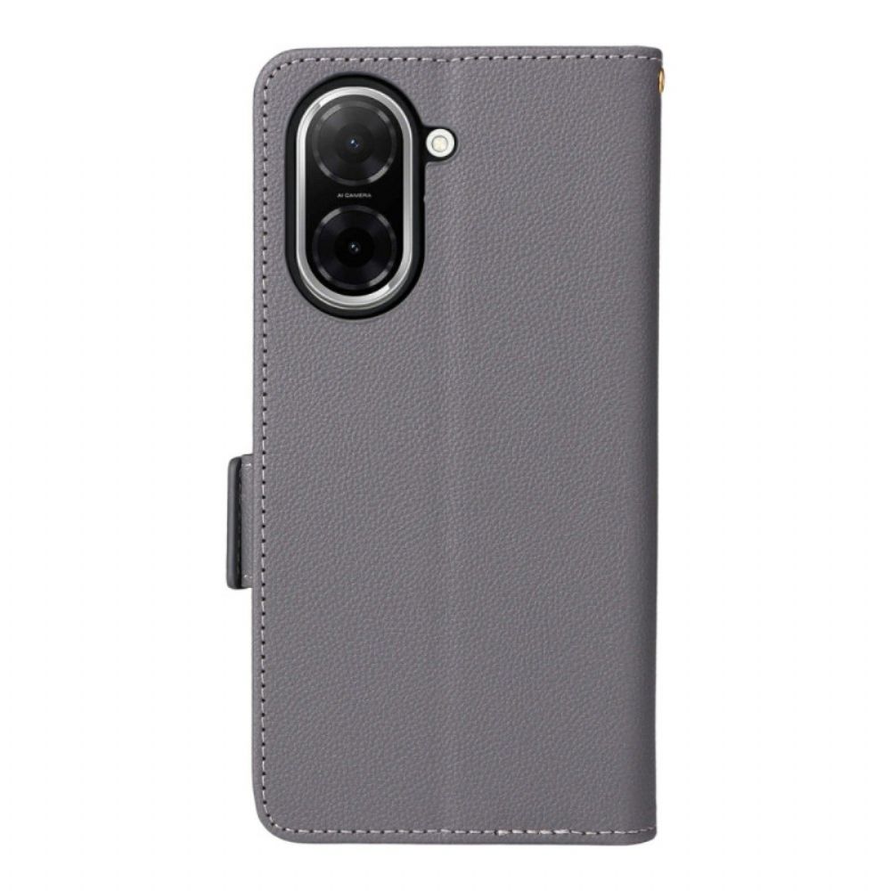 Leren Hoesje Poco C71 Koord Met Lychee-textuur