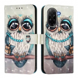 Leren Hoesje Poco C71 Miss Owl