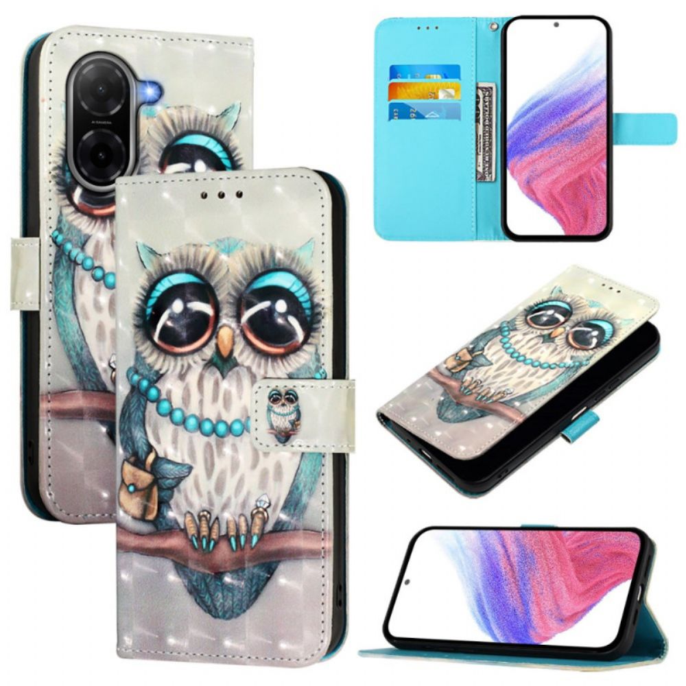 Leren Hoesje Poco C71 Miss Owl