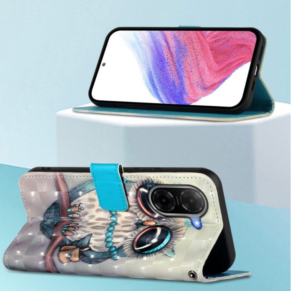 Leren Hoesje Poco C71 Miss Owl