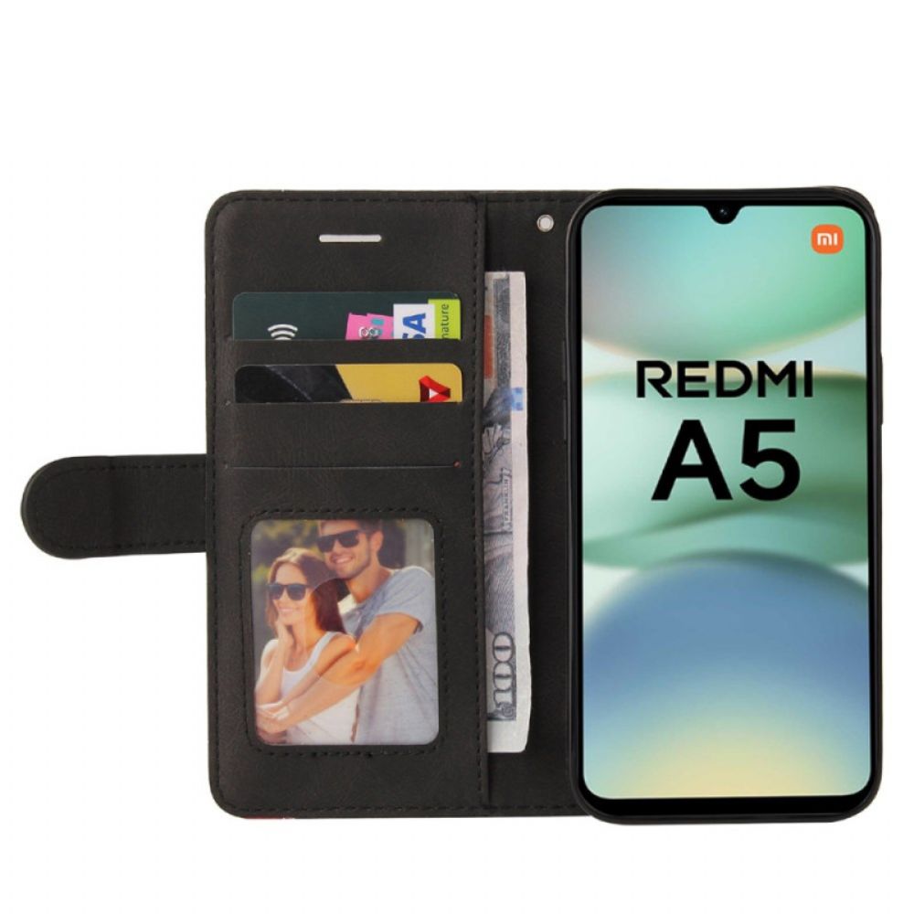 Leren Hoesje Poco C71 Tweekleurige Rimpel Bescherming Hoesje