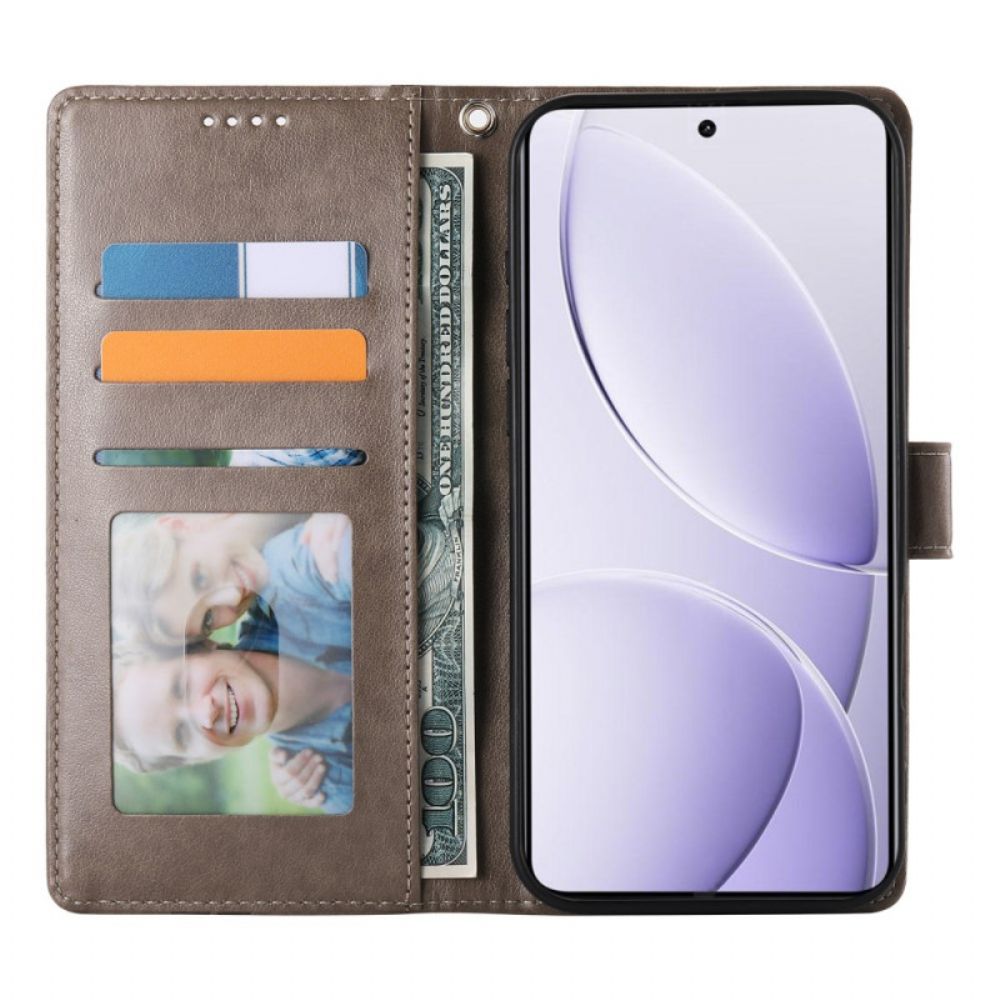 Leren Hoesje Voor Poco C71 Bloemenprint