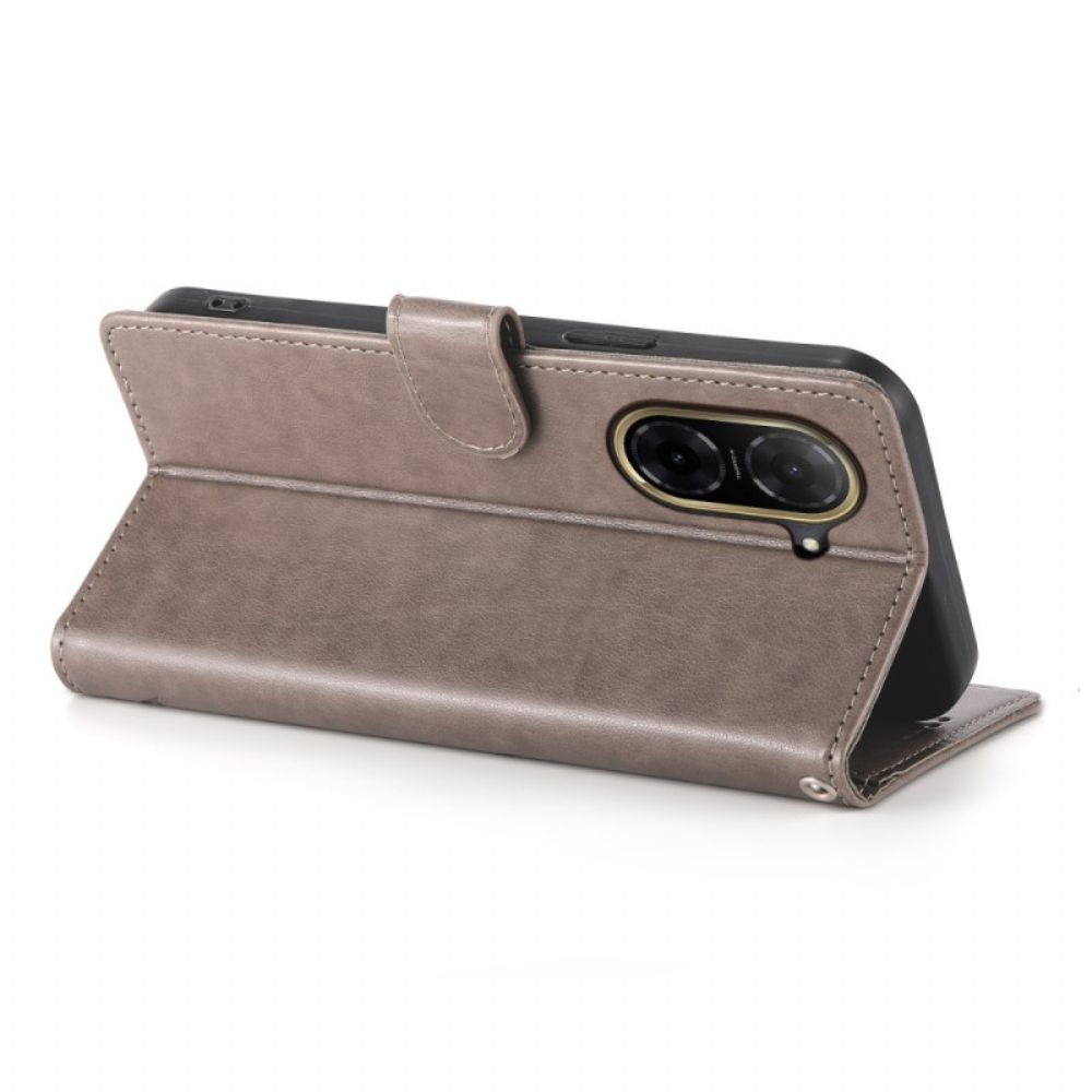 Leren Hoesje Voor Poco C71 Bloemenprint