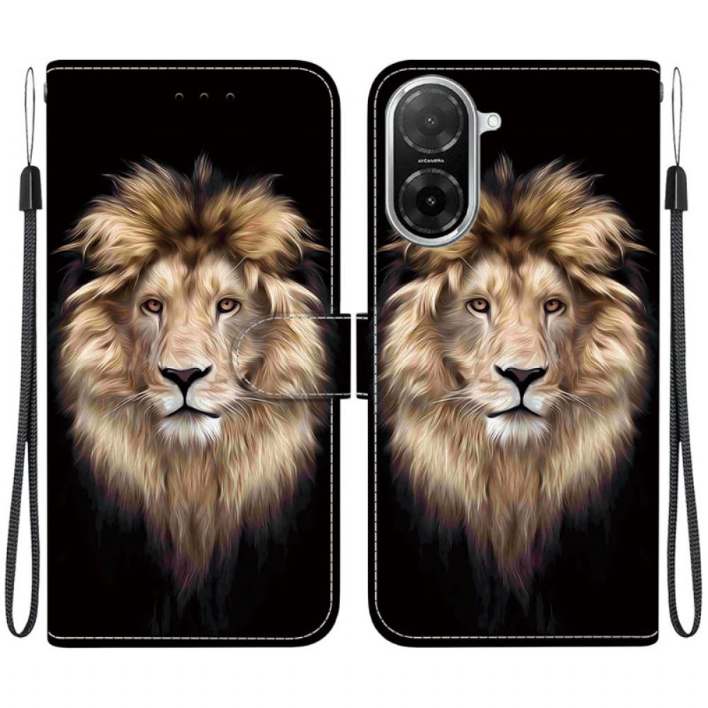 Leren Hoesje Voor Poco C71 Leeuw