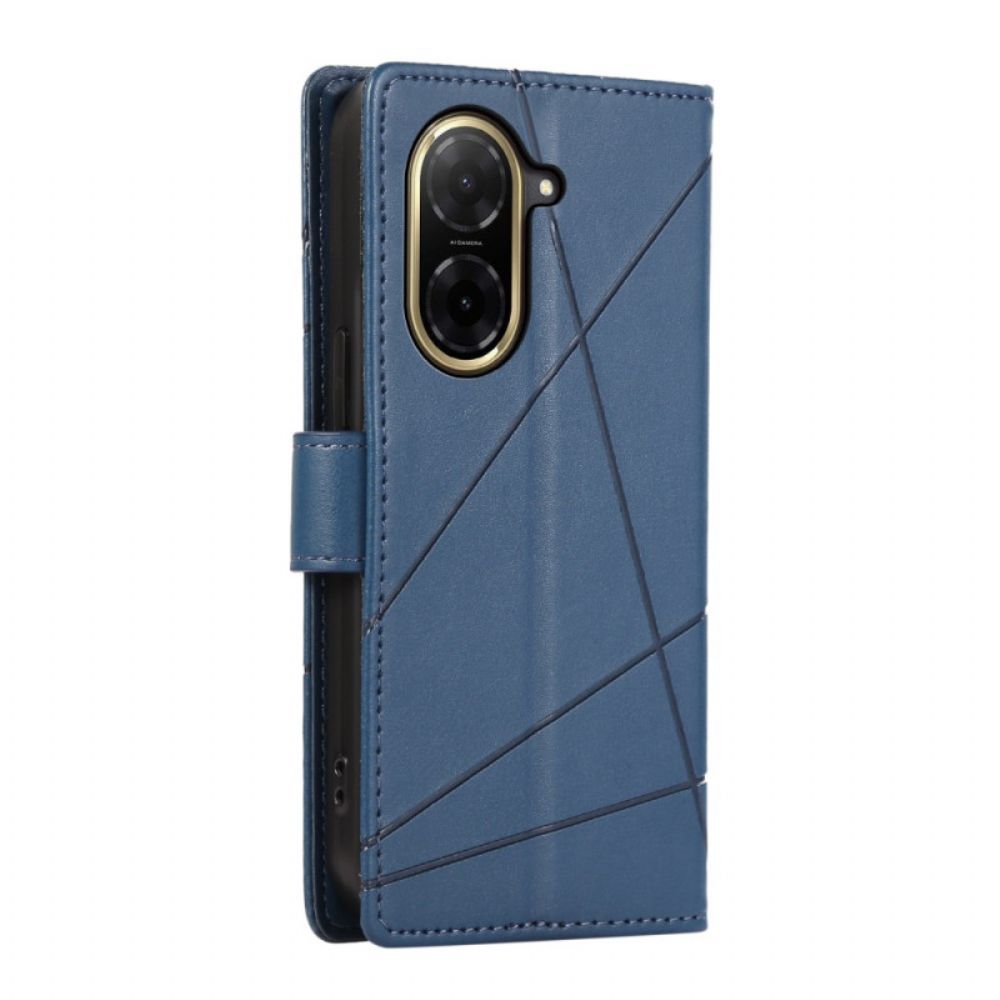 Leren Hoesje Voor Poco C71 Lijnen