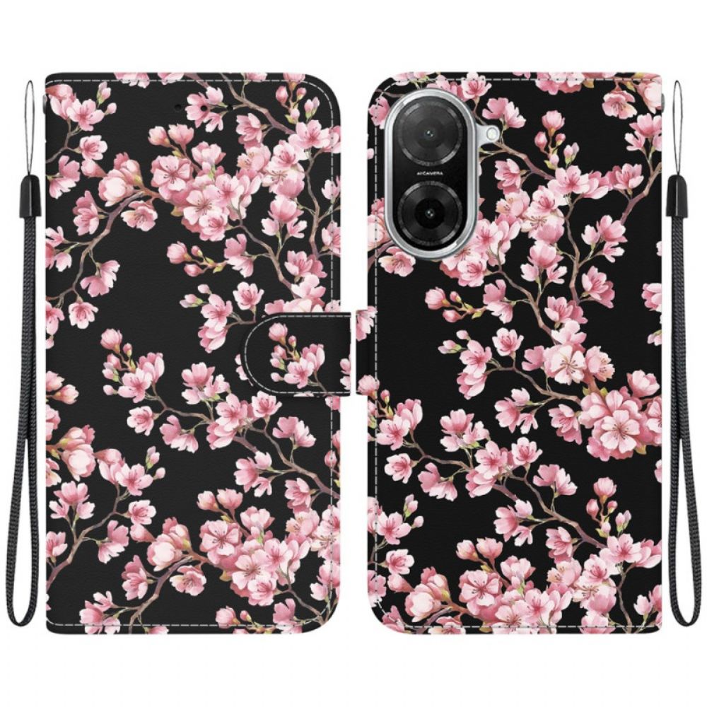 Leren Hoesje Voor Poco C71 Pruimenbloesems