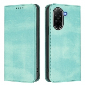 Leren Hoesje Voor Poco C71 Retro Design Rfid-bescherming