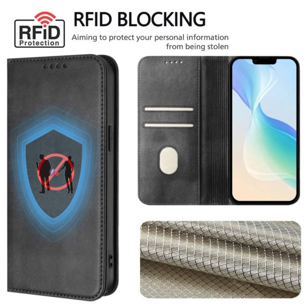 Leren Hoesje Voor Poco C71 Retro Design Rfid-bescherming