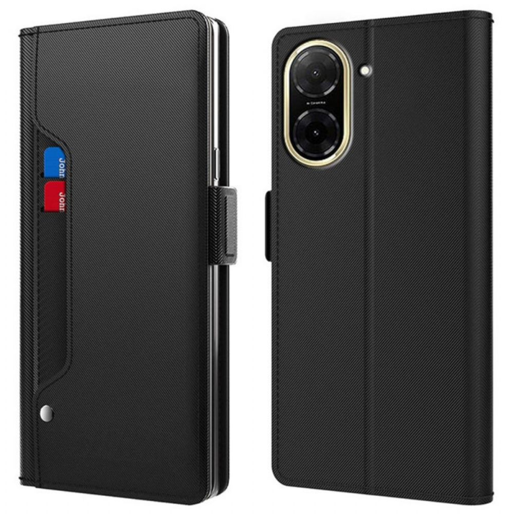 Leren Hoesje Voor Poco C71 Spiegel En Afneembare Kaarthouder