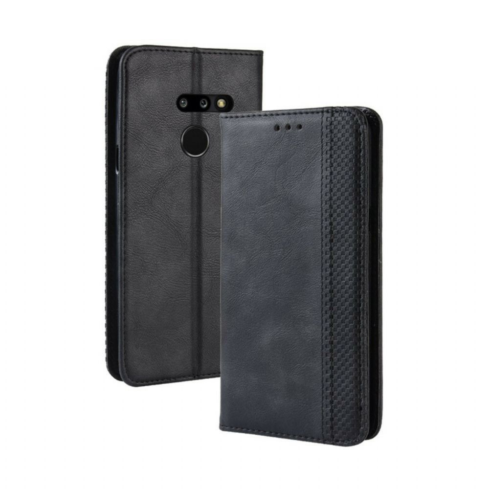 Bescherming Hoesje voor LG G8 ThinQ Folio-hoesje Vintage Gestileerd Leereffect