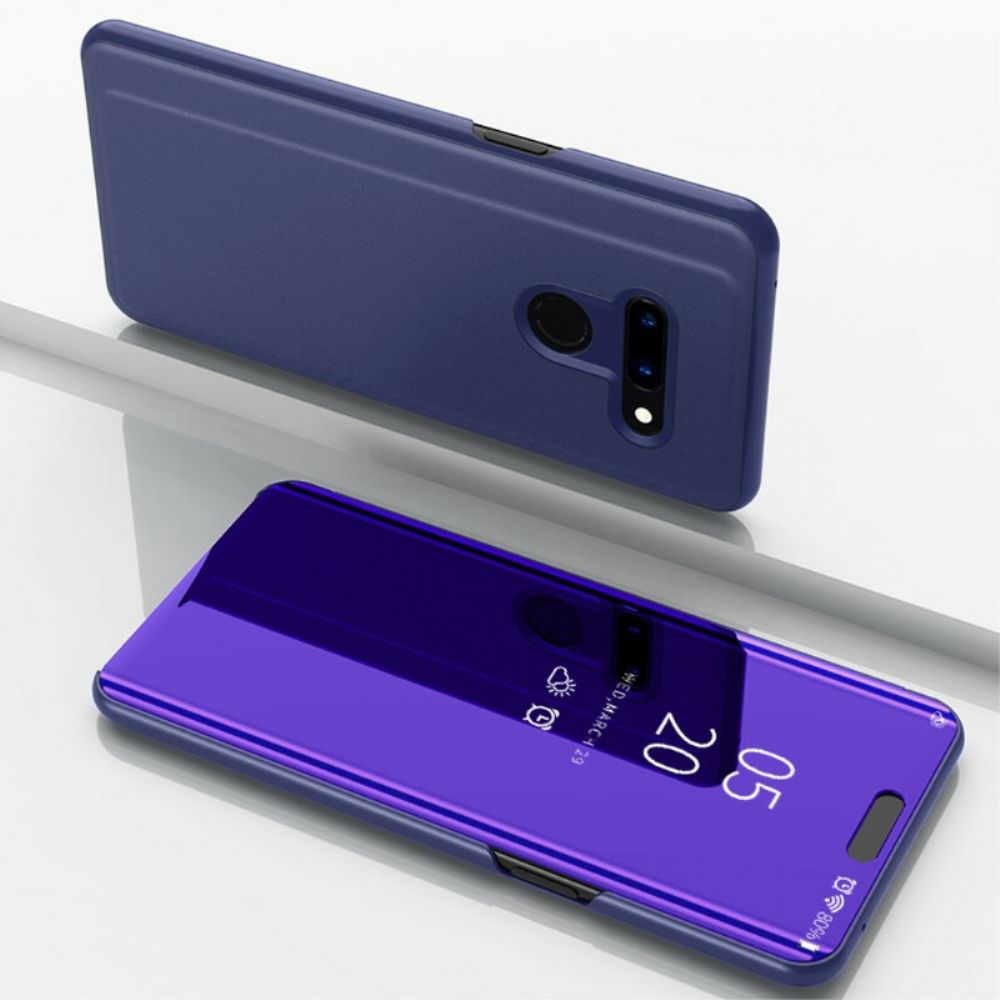 Bescherming Hoesje voor LG G8 ThinQ Spiegel En Kunstleer