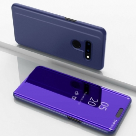 Bescherming Hoesje voor LG G8 ThinQ Spiegel En Kunstleer