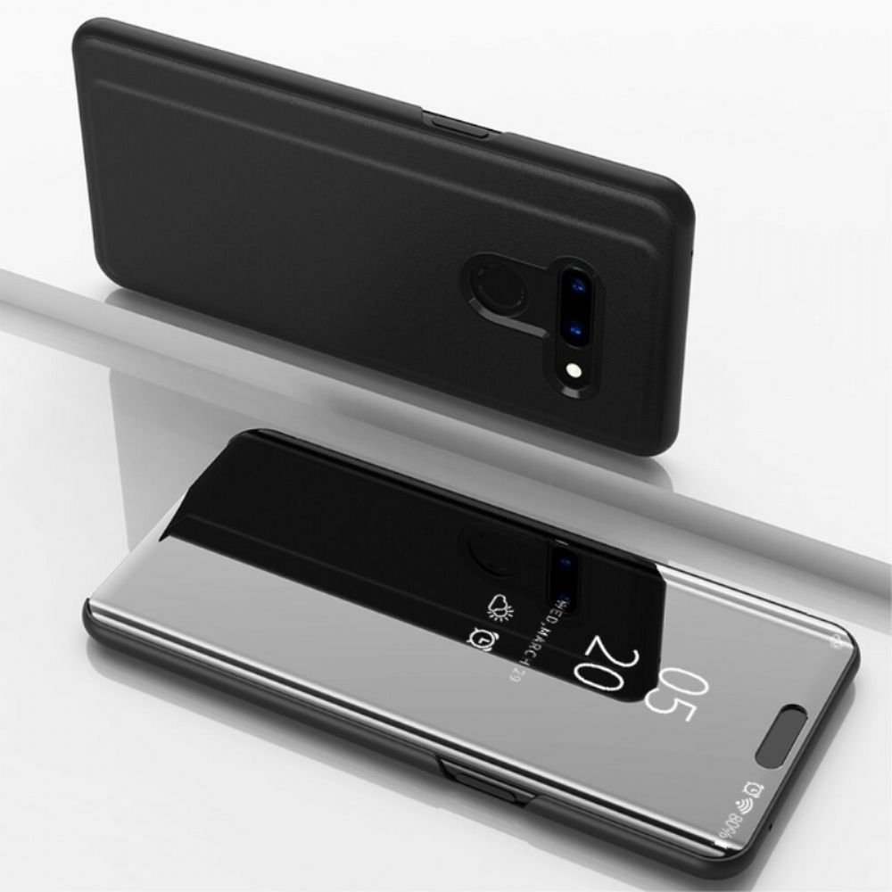 Bescherming Hoesje voor LG G8 ThinQ Spiegel En Kunstleer