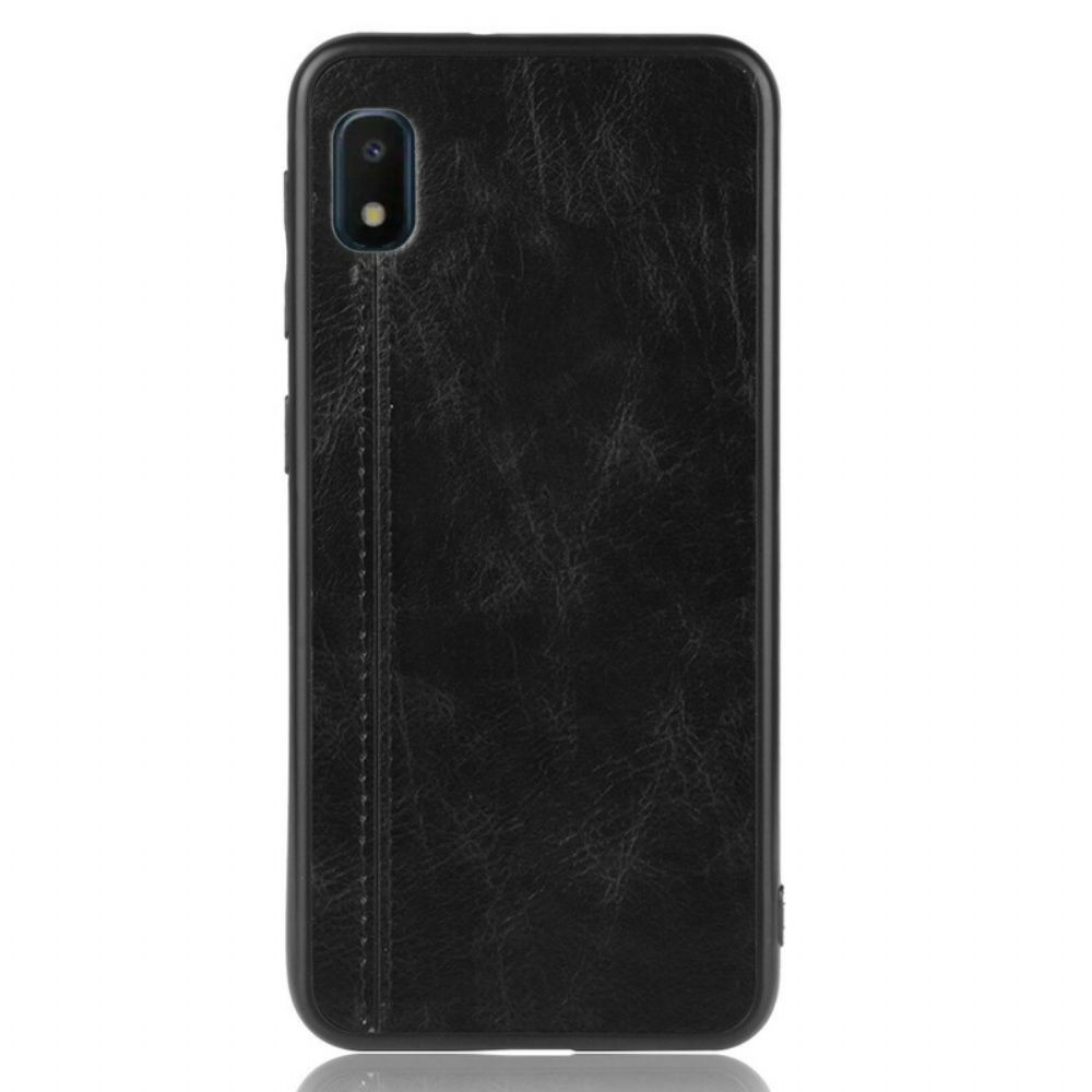 Hoesje voor Samsung Galaxy A10e Naad Leereffect
