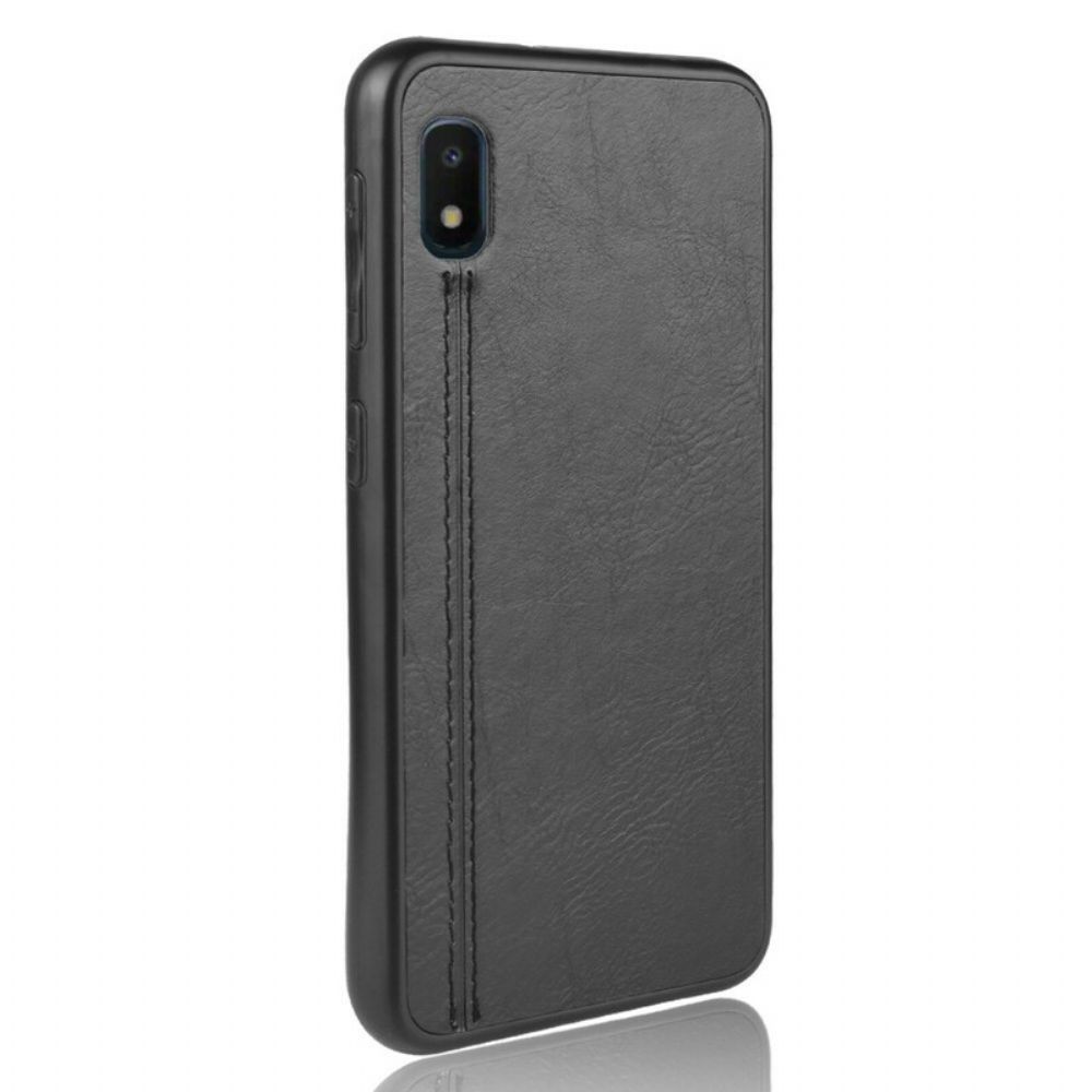 Hoesje voor Samsung Galaxy A10e Naad Leereffect