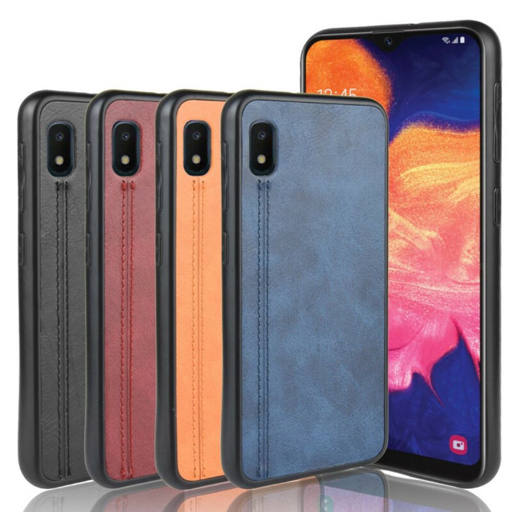 Hoesje voor Samsung Galaxy A10e Naad Leereffect