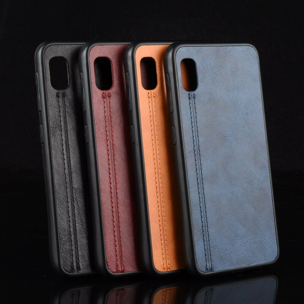 Hoesje voor Samsung Galaxy A10e Naad Leereffect