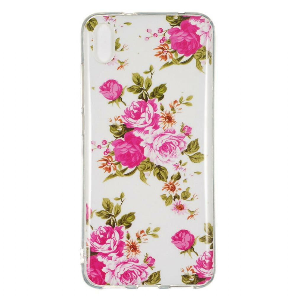 Hoesje voor Xiaomi Redmi 7A Fluorescerende Vrijheidsbloemen