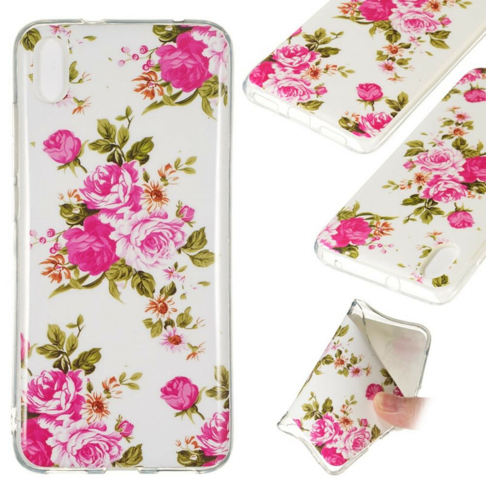 Hoesje voor Xiaomi Redmi 7A Fluorescerende Vrijheidsbloemen
