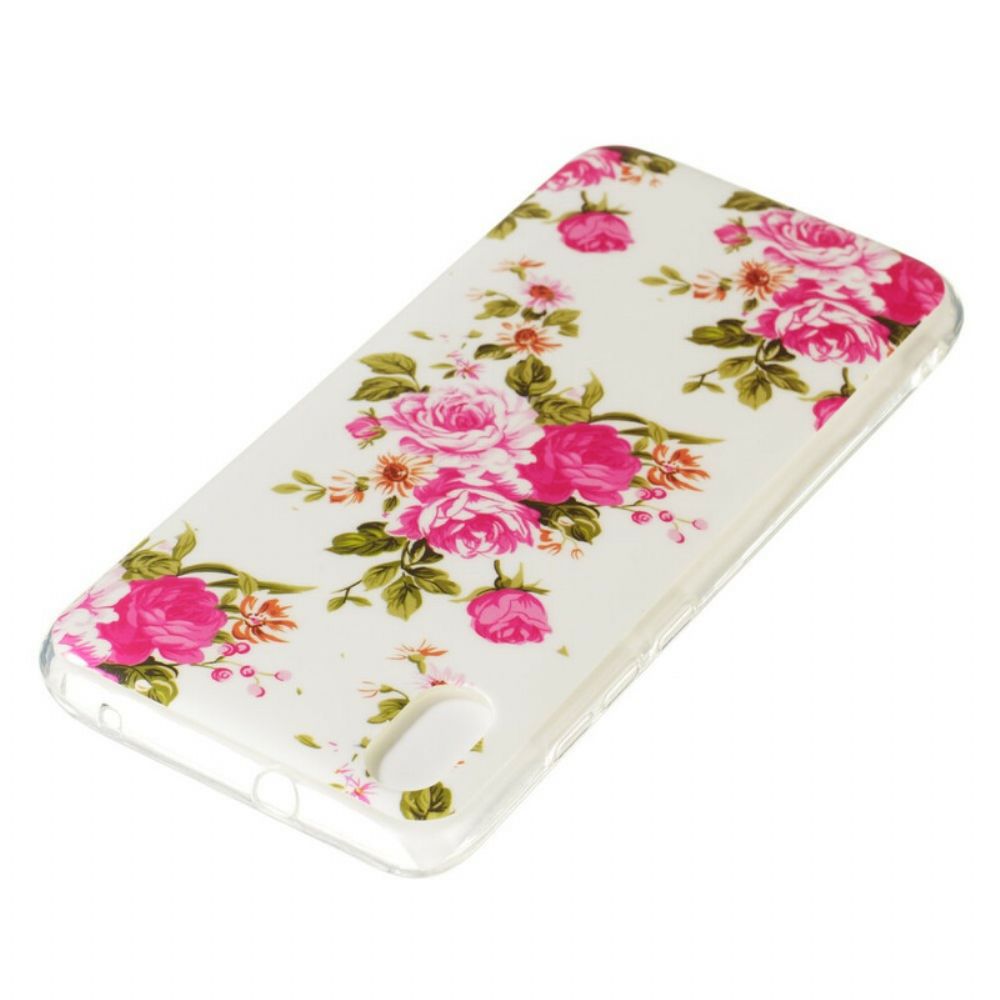 Hoesje voor Xiaomi Redmi 7A Fluorescerende Vrijheidsbloemen