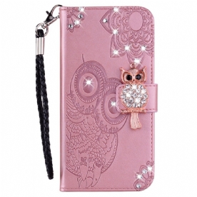 Bescherming Hoesje Xiaomi Redmi Note 13 Pro 5g Fancy Uil Met Riem