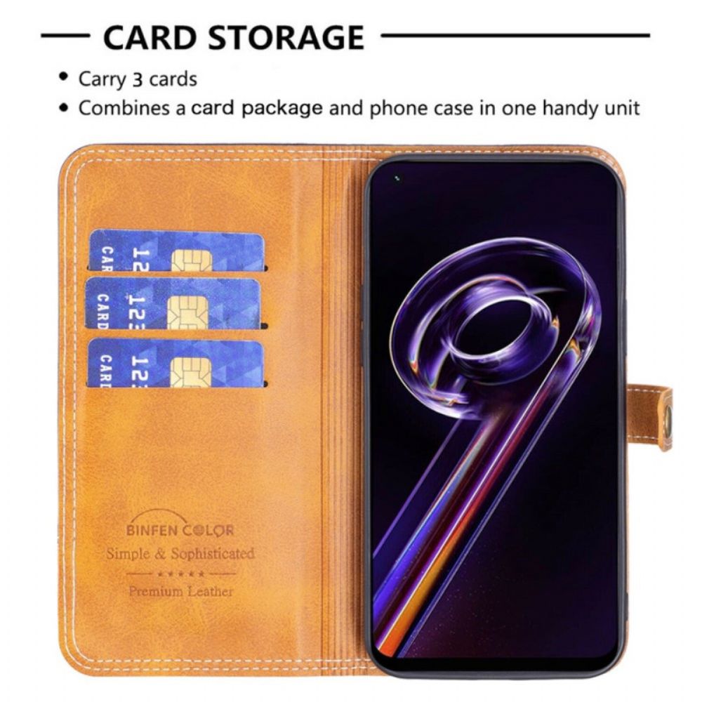 Folio-hoesje voor Realme C35 Bicolor Binfen-kleur
