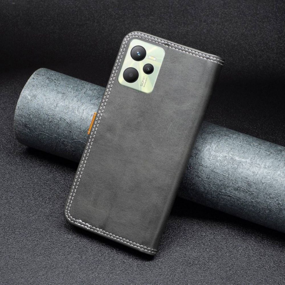 Folio-hoesje voor Realme C35 Bicolor Binfen-kleur