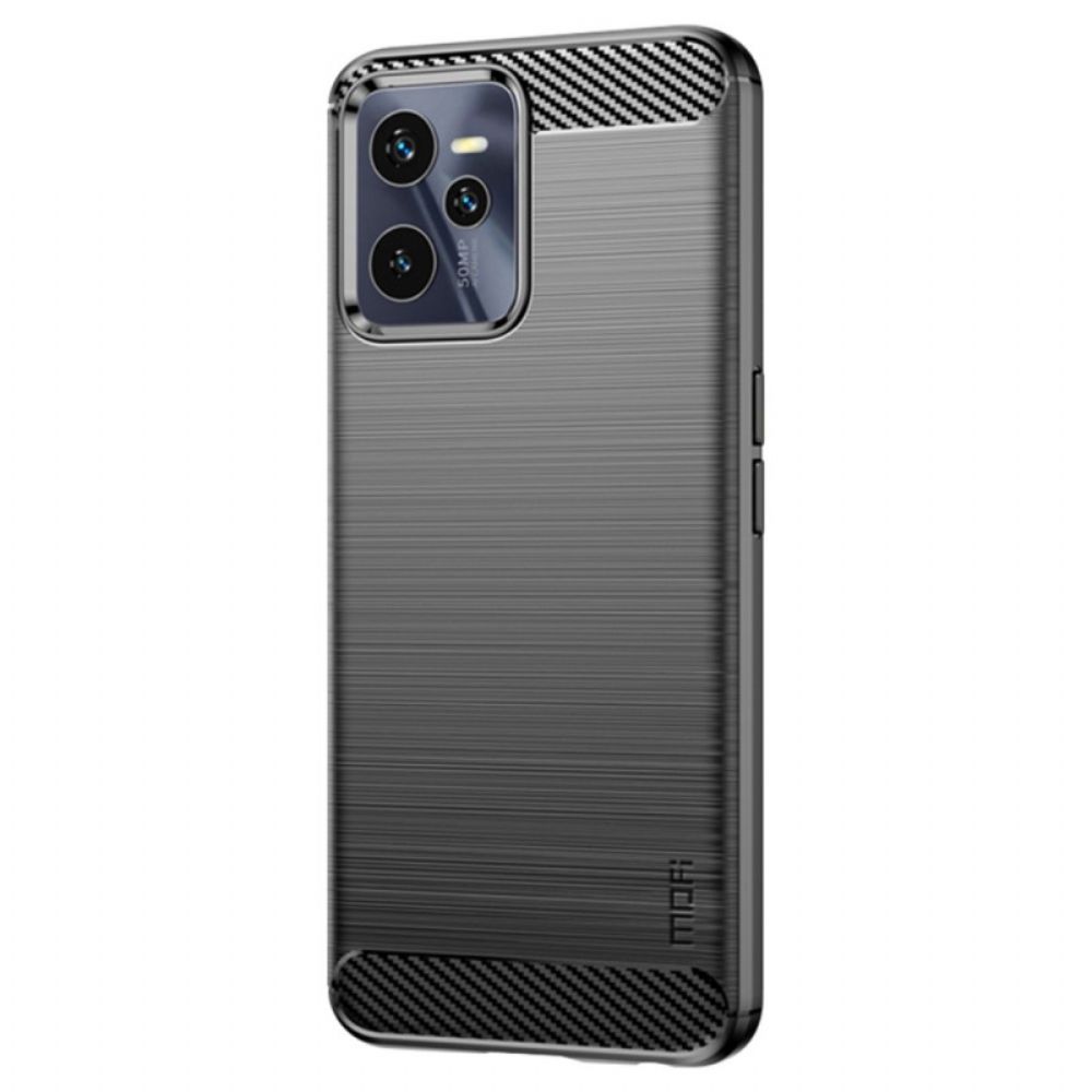 Hoesje voor Realme C35 Geborstelde Koolstofvezel