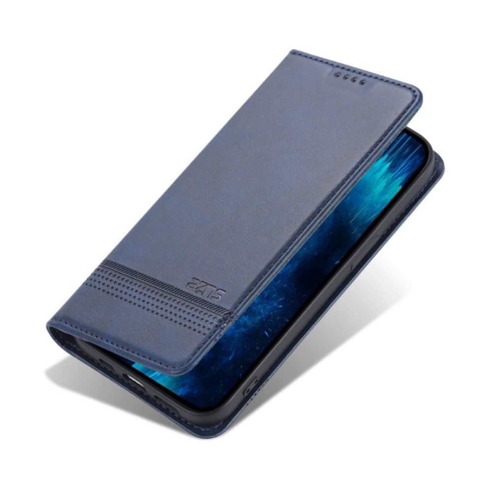 Bescherming Hoesje voor iPhone 14 Pro Folio-hoesje Azns Lederen Stijl